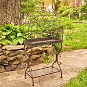Zaer Ltd. International Pre-Order: 42.5" Tall Iron Cage Plant Stand in Antique Bronze "Paris 1968" ZR190422-BZ View 5