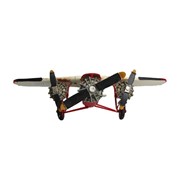 Zaer Ltd. International Metal Model Airplane Decor in Red and Cream RD204155-RD View 5