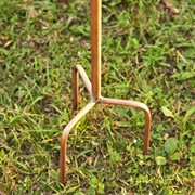Zaer Ltd. International 64.25" Tall Antique Copper Finished Iron Birdhouse Stake with Dome Roof ZR173714-D View 5