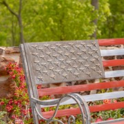 Zaer Ltd. International "Proud to Be an American" Flag Iron Garden Bench ZR190028 View 5