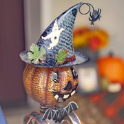 Zaer Ltd. International 42.5" Tall Pumpkin Witch with Jack-O-Lantern Candy Holder Halloween Decoration ZR190343 View 5
