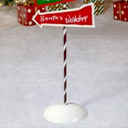 Zaer Ltd. International 50" Tall Standing "North Pole" Solar Lantern with Crossing Signs ZR170877 View 5