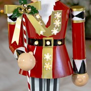 Zaer Ltd. International 61" Tall Iron Christmas Nutcracker with Candy Cane Staff & LED Lights "Harry" ZR190659 View 5