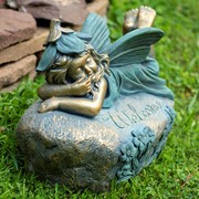 Zaer Ltd International 20" Tall Magnesium Fairy Statue Laying on Tummy "Fern" ZR339120 View 5