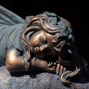 Zaer Ltd. International Pre-Order: 20" Tall Sleeping Fairy Magnesium Garden Statue "Ivy" ZR339217 View 5