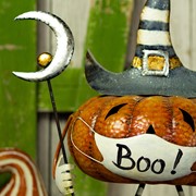 Zaer Ltd International 20.5" Tall Witch Hat Jack-O-Lantern with Face Mask ZR196413 View 5