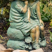 Zaer Ltd International Pre-Order: 30" Tall Sweet Country Boy & Girl Statue in Bronze "Johnny & June" ZR200087-BZ View 5