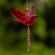 Zaer Ltd. International Short Acrylic Cardinal Ornaments with Beaded Tassel in 2 Assorted Colors ZR508417-SET View 5