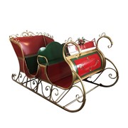 Zaer Ltd. International 9ft. Long Large Iron Classic Christmas Sleigh "Philadelphia II" ZR140300 View 5