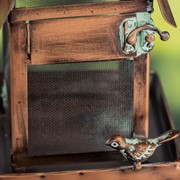 Zaer Ltd. International Hanging Iron Bird Feeder with Antique Copper Finish "Prairie" LS213032 View 5