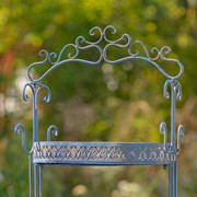 Zaer Ltd International Pre-Order: 43" Tall Three Tier Iron Plant Stand in Antique Blue ZR180978-BL View 5