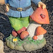 Zaer Ltd. International 16" Tall Spring Gnome Garden Statue with Mushrooms ZR244416 View 5