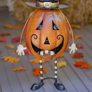 Zaer Ltd International Pre-Order: 31.5" Tall Jack-O-Lantern Halloween Figurine with LED Witch's Hat ZR195973 View 5