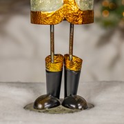 Zaer Ltd. International 25.5" Tall Galvanized Santa Claus Figurine with Merry Christmas Sash ZR191188 View 5
