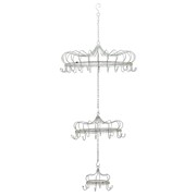 Zaer Ltd. International Elegant Hanging Chandelier Display Decoration with Hooks in White "London 1820" ZR191023-AW View 5