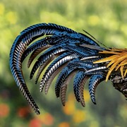 Zaer Ltd. International 21.25" Tall Painted Iron Rooster Decoration "Maxwell" ZR220905 View 5