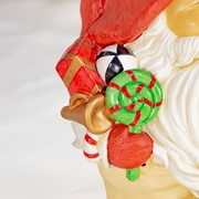 Zaer Ltd. International Set of Two 27.5" Tall Santa Gnome Statues Holding Gifts & Staffs "Nick & Kris" ZR223506-7 View 5