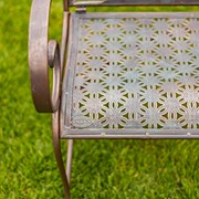 Zaer Ltd International Rectangular Outdoor Bench with Cow & Windmill Silhouette "Strasburg" ZR220865-BZ View 5