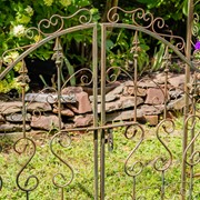 Zaer Ltd. International 96" Tall Garden Gate Archway with 2 Side Plant Stands in Ant. Bronze "Genevieve" ZR135980-BZ View 5