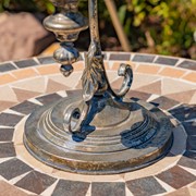 Zaer Ltd International 33.75"T. Victorian-Style Hanging Lantern with Ornate Stand in Silver "Ophelia" ZR190130-FS View 5
