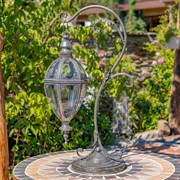 Zaer Ltd International 31"T. Victorian-Style Hanging Lantern with Ornate Stand in Silver "Ophelia" ZR190131-FS View 5