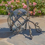 Zaer Ltd International Pre-Order:S/2 Standing Silver Iron & Glass Dome Lanterns/Terrariums "Domme 1437" ZR530997-FSS View 5