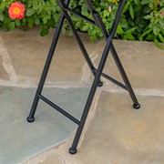 Zaer Ltd. International "Bar Harbor" 23in. Tall Mosaic Folding Plant Stand - Blue/Green/Peach ZR850616 View 5
