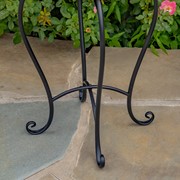 Zaer Ltd. International "Bar Harbor" 22in. Tall Mosaic Pedestal Plant Stand - Blue/Green/Peach ZR850615 View 5