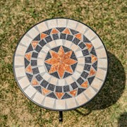 Zaer Ltd. International "Sedona" 22in. Tall Mosaic Pedestal Plant Stand - Tan & Blue ZR850215 View 5