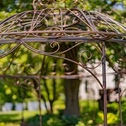 Zaer Ltd. International 10ft. Tall Round Iron Gazebo with Side Walls in Antique Bronze "Tatiana" ZR161596-BZ View 5
