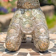 Zaer Ltd International 25.6" Tall Silver Polyresin Thai Kneeling in Prayer Buddha ZR920400 View 5