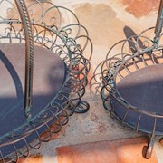 Zaer Ltd. International Set of 2 Freestanding Garden Baskets in Antique Bronze "Stephania" ZR220714-BZ View 5