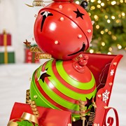 Zaer Ltd International 59" Tall Iron Christmas Sleigh with Giant Jingle Bells - Large ZR220495 View 5