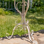 Zaer Ltd International Pre-Order: Set of 2 Ornate Standing Plant Stand Tables in White "Medellín 1972" ZR238115-AWS View 5