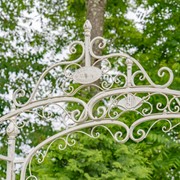 Zaer Ltd. International 7.5ft. Tall Four Tier Standing Iron Shelf in Antique White "Stephania" ZR220311-AW View 5