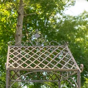 Zaer Ltd International 9.5ft. Iron Garden Arch with Embellished Trellis in Antique Bronze "London 1820" ZR220403-BZ View 5
