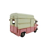 Zaer Ltd International 11.42" Retro Metal Ice Cream Truck Tabletop Decoration in Pink ZR107831-PK View 5