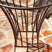 Zaer Ltd. International Set of 2 Round Iron Trellis Garden Stands in Antique Bronze "Stephania" ZR220416-BZ View 5