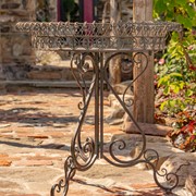 Zaer Ltd. International Set of 2 Round Plant Stands with Decorative Basket in Bronze "Copenhagen 1843" ZR220407-BZ View 5