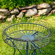 Zaer Ltd. International Set of 3 Round Plant Stands with Baskets in Blue "Copenhagen 1843" ZR220408-BL View 5
