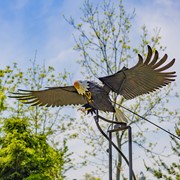 Zaer Ltd International 7.5ft. Tall XL Bald Eagle Iron Rocking Stake "Scout" ZR208650 View 5