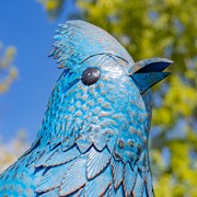Zaer Ltd International 8.65ft. Tall XL Flying Blue Jay Iron Rocking Stake "Coco" ZR208660 View 5