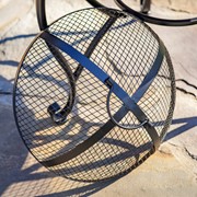 Zaer Ltd. International Pre-Order: 25.6"D. Round Mosaic Tile Metal Fire Pit "Grey Rocks" ZR803681-B View 5
