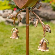 Zaer Ltd International 66" Tall Heart-Shaped Iron Birdhouse Garden Stake with Dangling Bells "Sikha" ZR235186 View 5