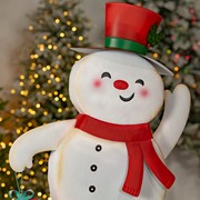 Zaer Ltd International Set of 2 Friendly Metal Snowmen Figurines "Icy & Icesis" ZR234430-SET View 5