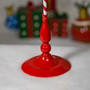Zaer Ltd International 31" Tall Antique Red "North Pole" Metal Mailbox with Candy Cane Stand ZR361494-RD View 5