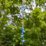 Zaer Ltd International Set of 6 Assorted Color Metal & Wood Angel Wind Chimes with Dangling Bells LS017016-SET View 5