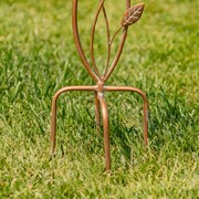Zaer Ltd International 45" Tall Elegant Iron Birdhouse Stake with Dangling Angel Trumpet Bells ZR235217 View 5