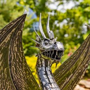 Zaer Ltd. International 39.5" Tall Iron Dragon Sentry Statue "Spike" ZR240406 View 5