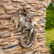 Zaer Ltd. International 33" Tall Metal Serpentine Dragon Wall Decoration "Longwei" ZR240623 View 5